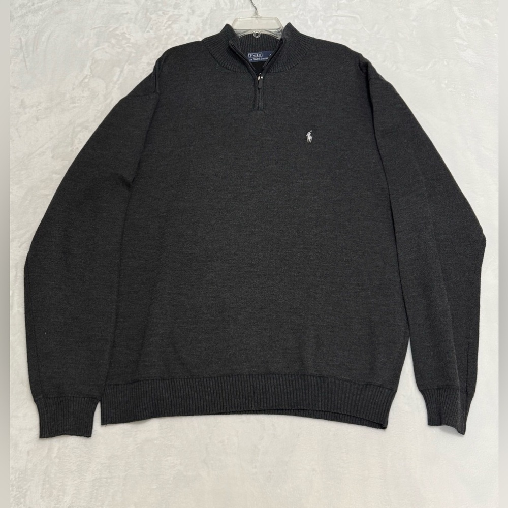 Ralph Lauren Big & Tall Double Knit Mesh Quarter-Zip Pullover Size 4X